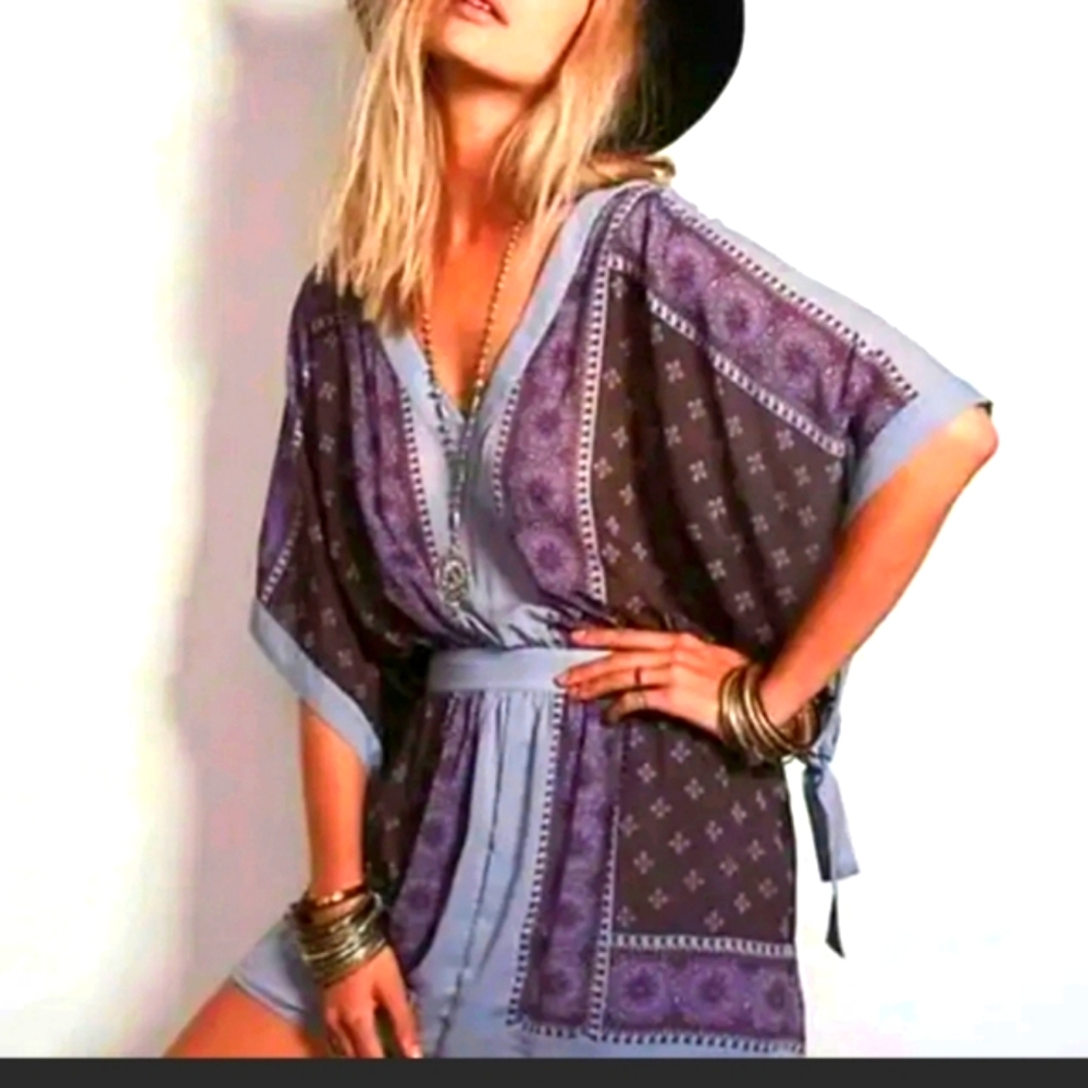 NWOT M SOLD OUT FREE PEOPLE Bhemian Floral Dress - Picture 1 of 4